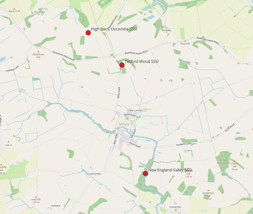 Sites of Special Scientific Interest in Greater Lincolnshire (point dataset)